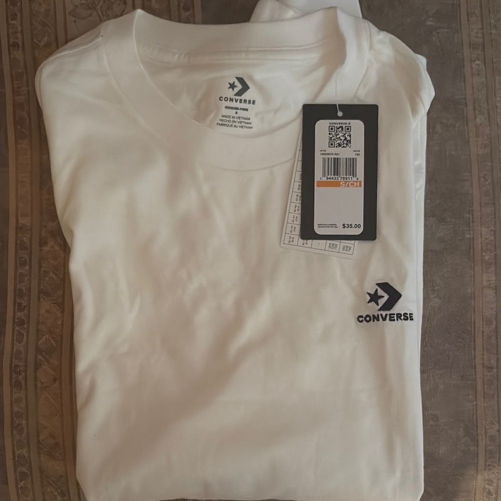 Converse White Long Sleeve Tee